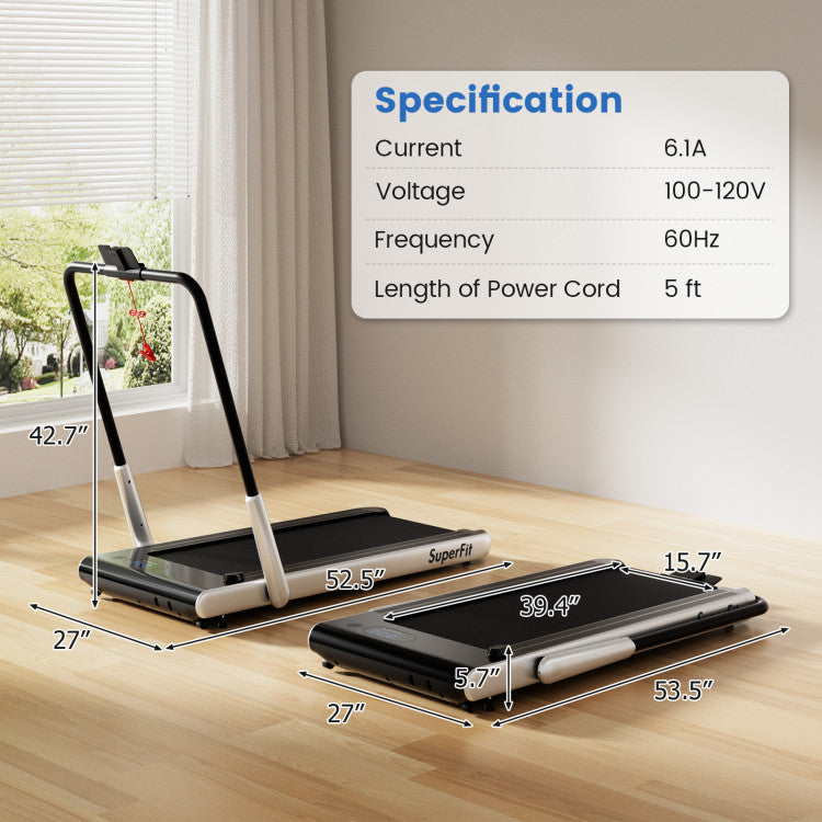 Fitness Room Set: Dumbbell Weight Set+3-in-1 3HP Folding Treadmill Exercise Machines at Gallery Canada