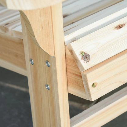 Outsunny Wood Adirondack Chair, Natural Patio Chairs at Gallery Canada