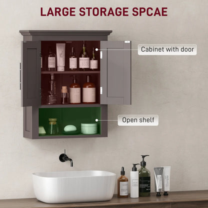 Bathroom Wall Cabinet, Medicine Cabinet with Shelf, Brown Bathroom Cabinets at Gallery Canada