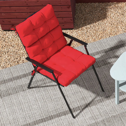 2-Piece Back Seat Cushion, Outdoor Patio Chair Cushions, Button Tufted, Red Patio Chair Cushions at Gallery Canada
