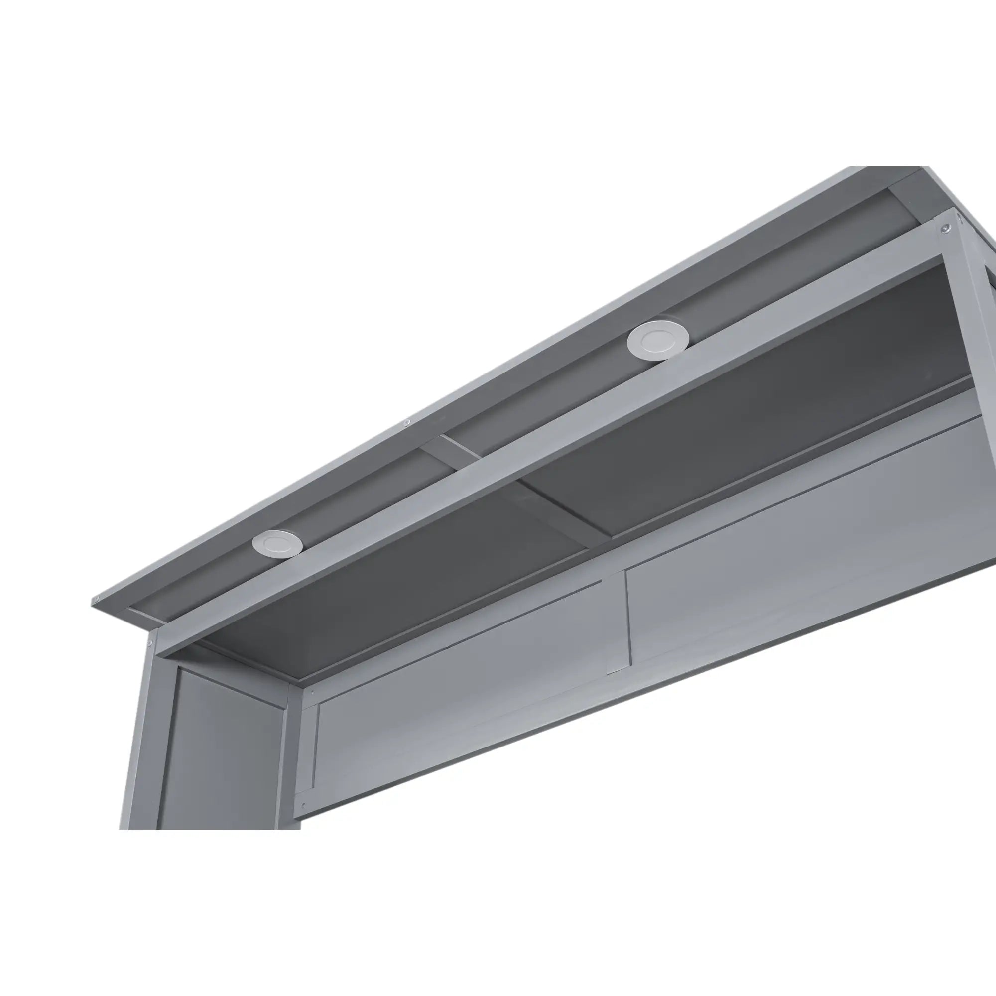 Murphy Bed with Shelves, LED Lights, 97.5
