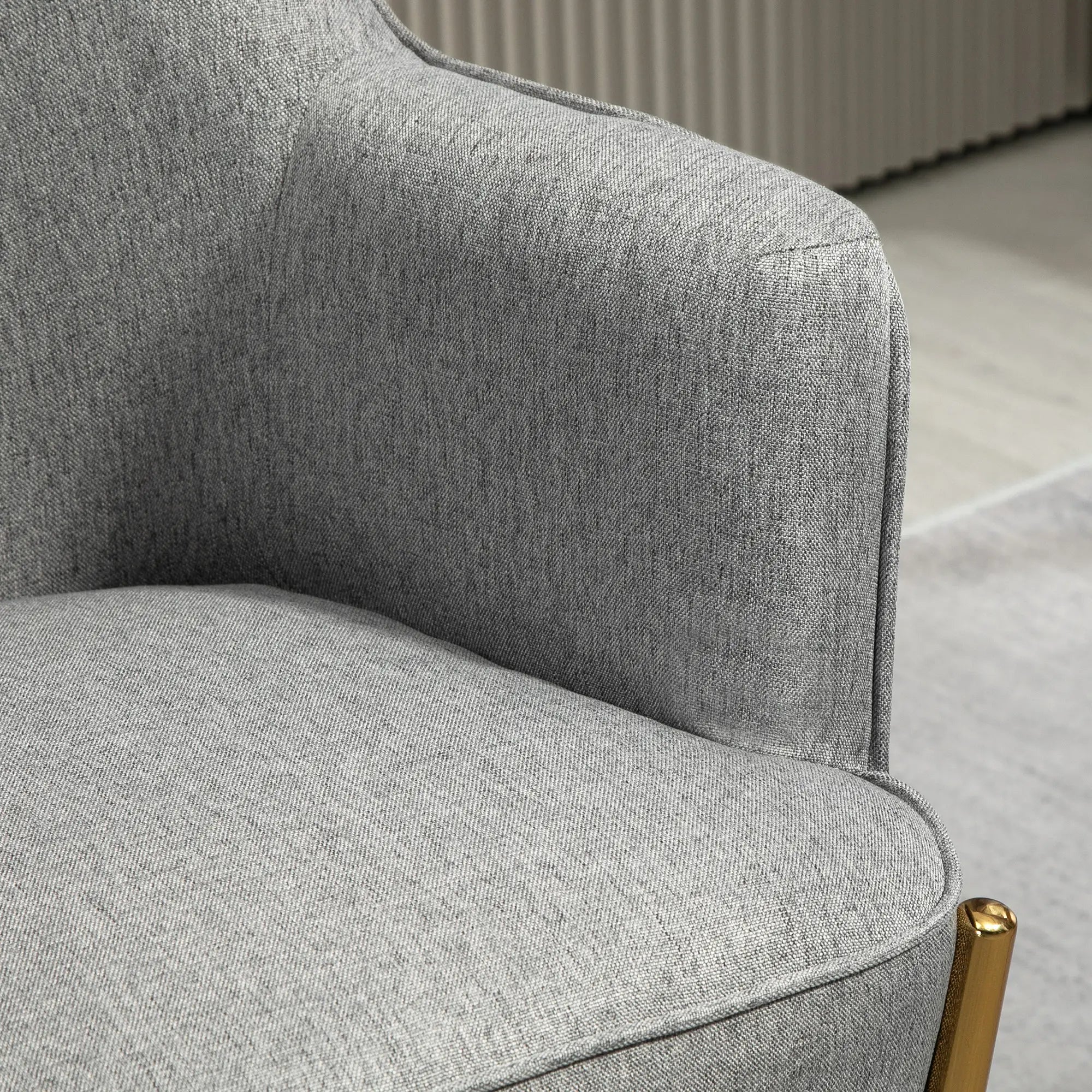 Modern Fabric Armchair, Metal Legs, Living Room, Bedroom, Home Office, Grey Sofas & Reclining Chairs at Gallery Canada
