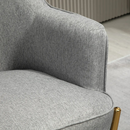 Modern Fabric Armchair, Metal Legs, Living Room, Bedroom, Home Office, Grey Sofas & Reclining Chairs at Gallery Canada