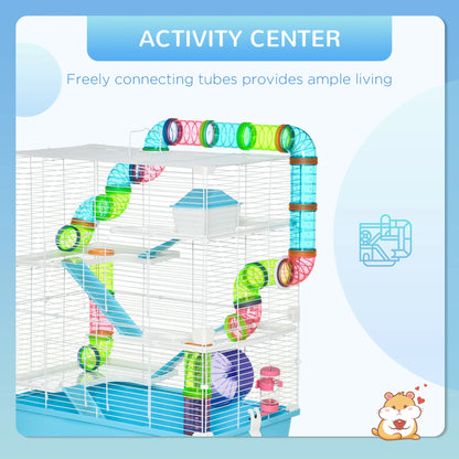 23" Large Hamster Cage, Small Animal House, 5-Level, Light Blue Hamster Cages at Gallery Canada
