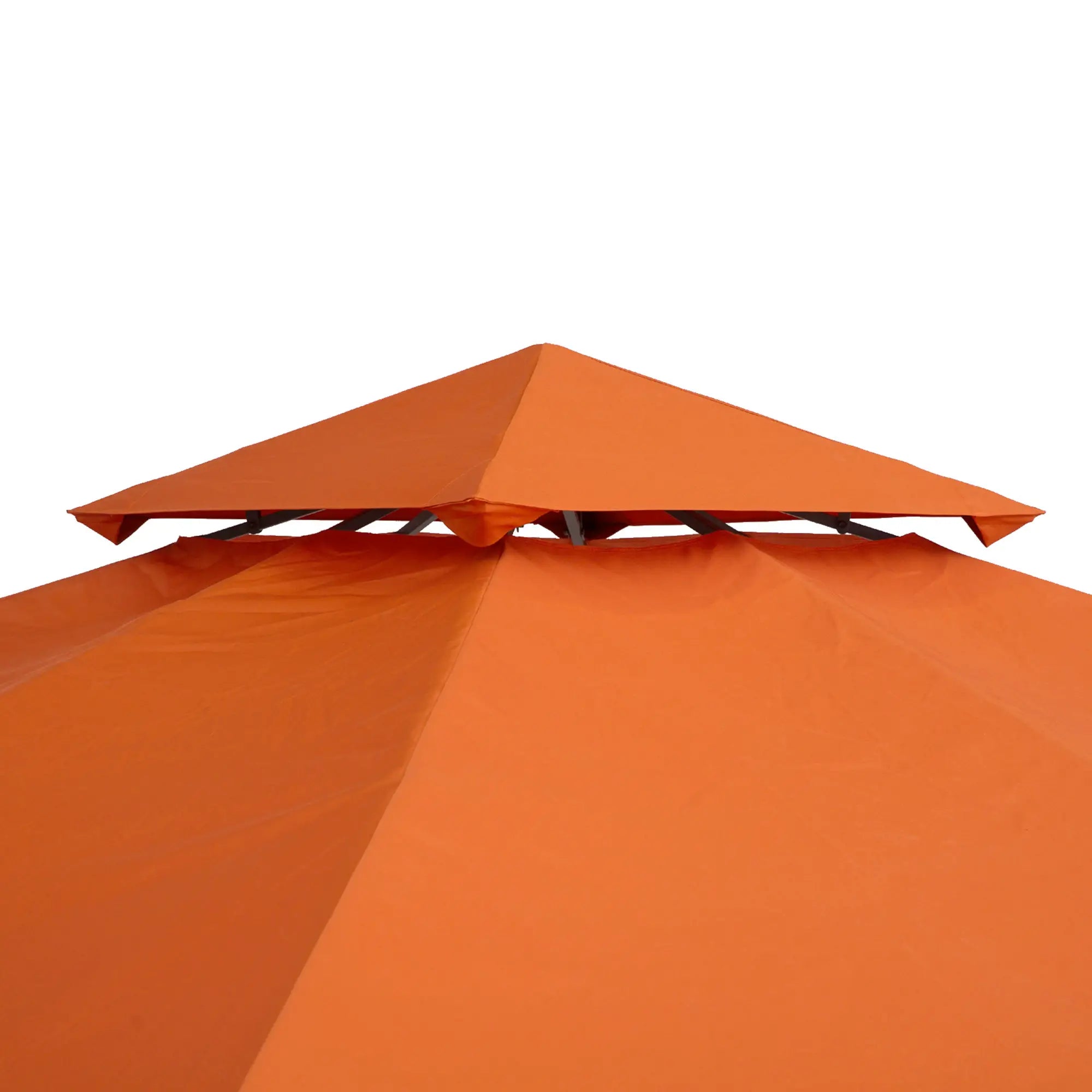10' x 10' Square 2-Tier Gazebo Canopy Cover, Rust Red Gazebo Canopy Replacement at Gallery Canada