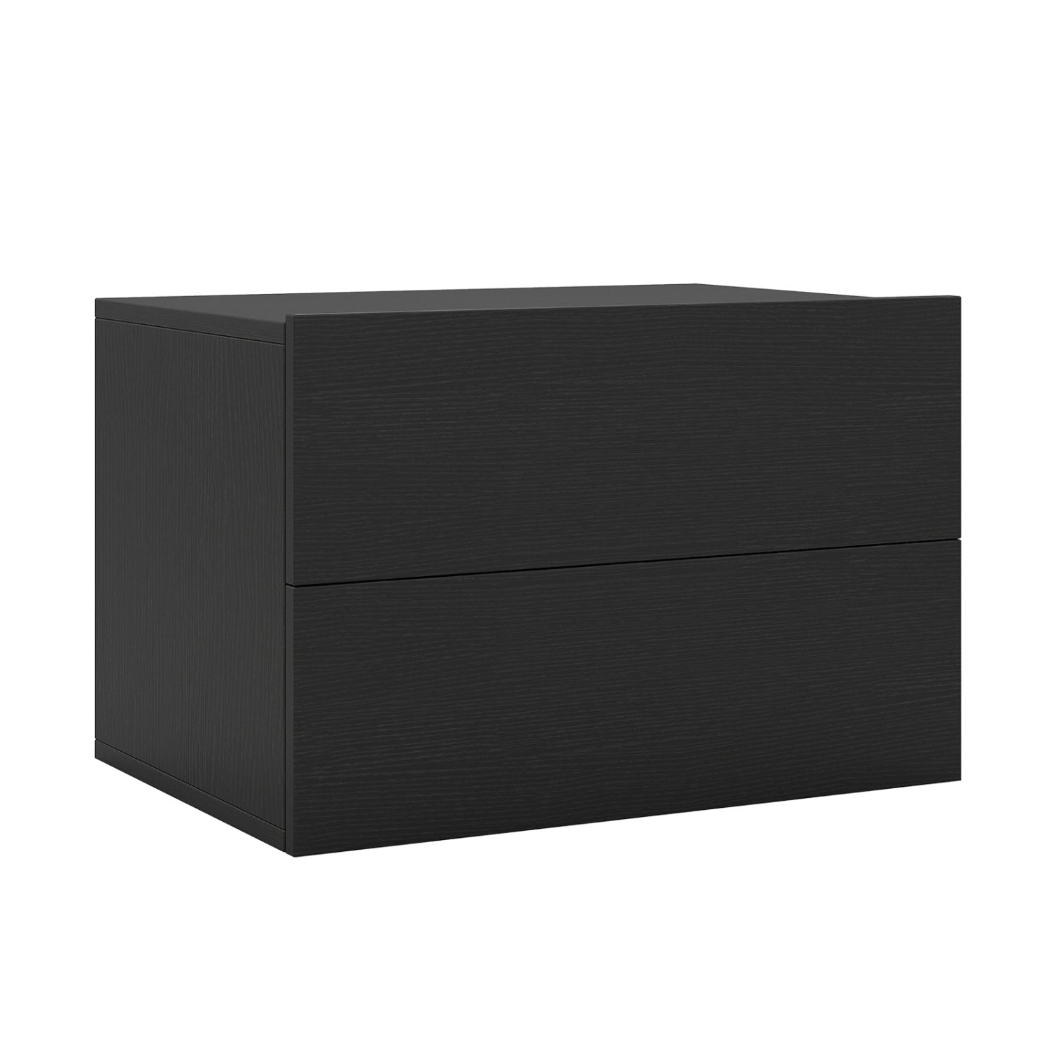 Floating Nightstand with 2 Storage Drawers Wall Mounted for Bedroom, Black Nightstands at Gallery Canada
