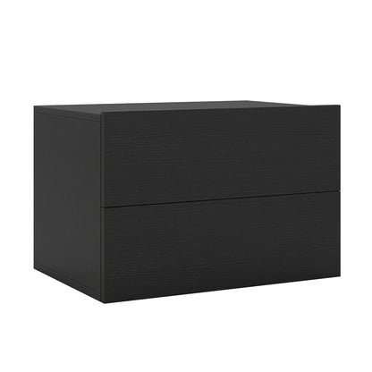 Floating Nightstand with 2 Storage Drawers Wall Mounted for Bedroom, Black Nightstands at Gallery Canada
