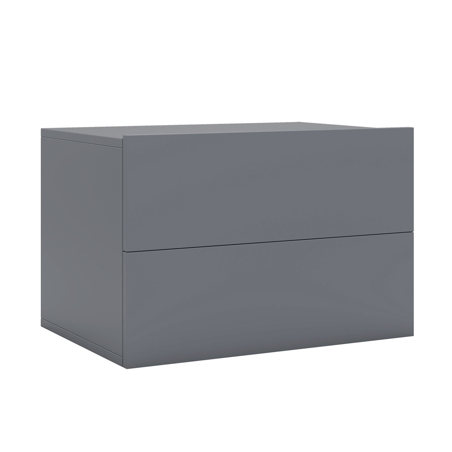 Floating Nightstand with 2 Storage Drawers Wall Mounted for Bedroom, Gray Nightstands Gray at Gallery Canada