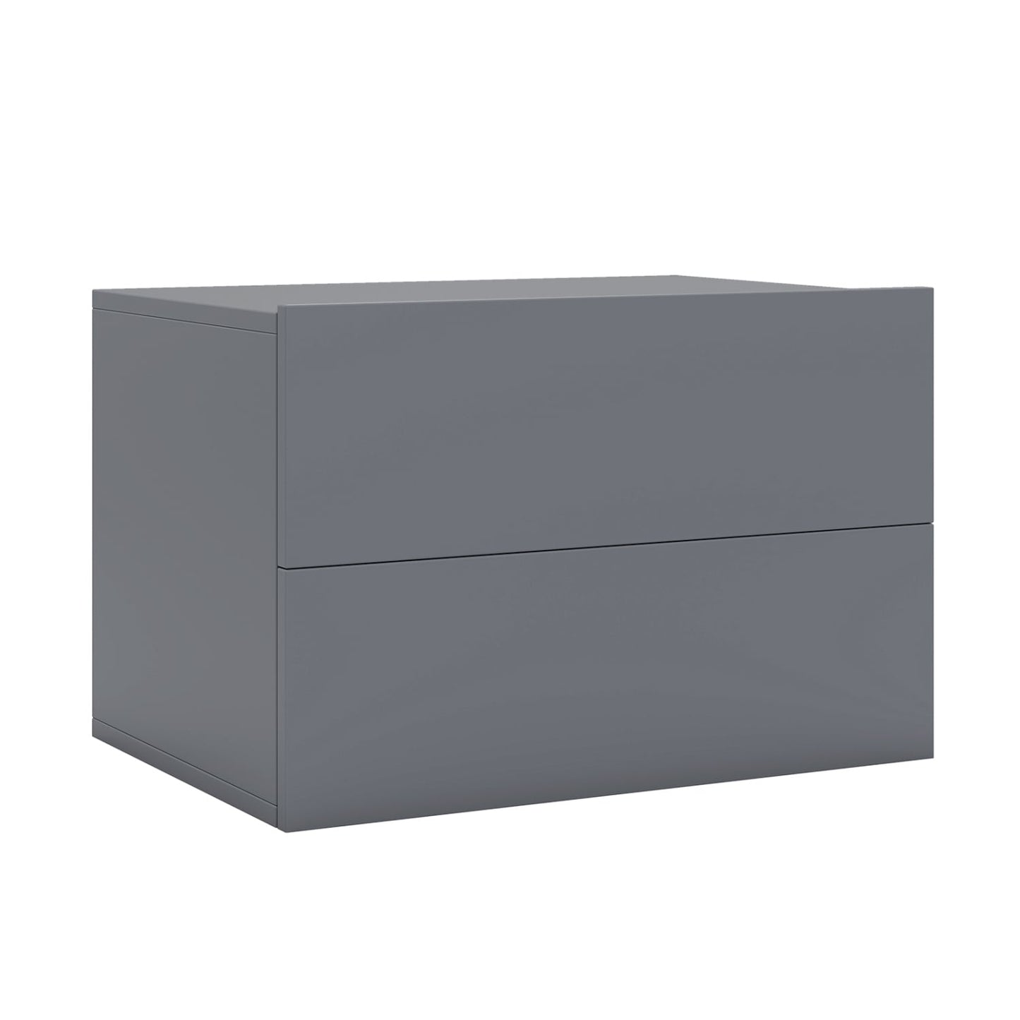 Floating Nightstand with 2 Storage Drawers Wall Mounted for Bedroom, Gray Nightstands at Gallery Canada