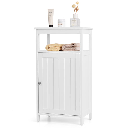 Floor Cabinet Multifunction Storage Rack Organizer Stand, White Floor Cabinets White at Gallery Canada