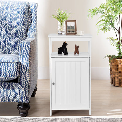 Floor Cabinet Multifunction Storage Rack Organizer Stand, White Floor Cabinets at Gallery Canada