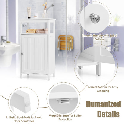 Floor Cabinet Multifunction Storage Rack Organizer Stand, White Floor Cabinets at Gallery Canada