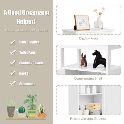 Floor Cabinet Multifunction Storage Rack Organizer Stand, White Floor Cabinets at Gallery Canada