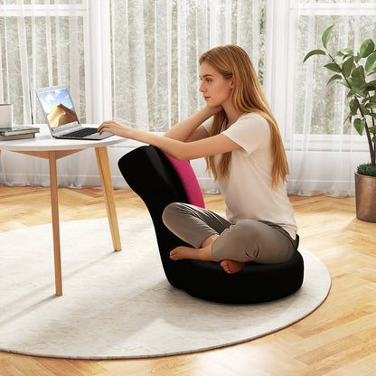 Floor Comfy Gaming Leisure Chair with Adjustable Headrest and Backrest, Pink Floor Chairs at Gallery Canada