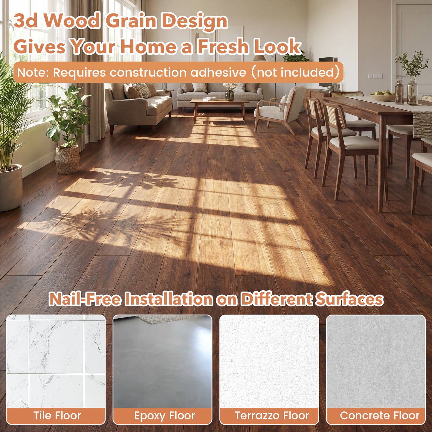 Waterproof Vinyl Plank Flooring, Floor Tile