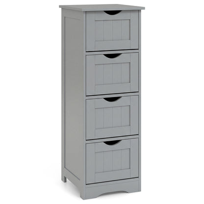 Wooden Free Standing Storage Side Organizer, Gray Floor Cabinets Gray at Gallery Canada