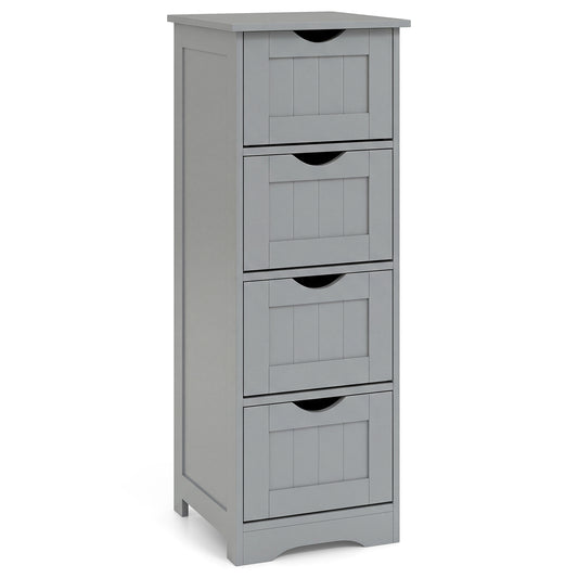 Wooden Free Standing Storage Side Organizer, Gray Floor Cabinets Gray at Gallery Canada