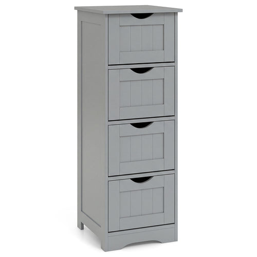 Wooden Free Standing Storage Side Organizer, Gray