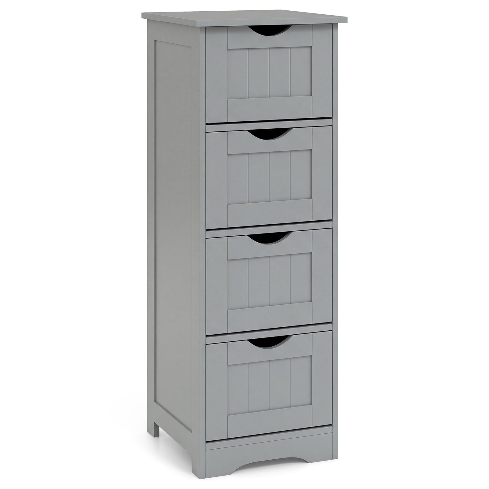 Wooden Free Standing Storage Side Organizer, Gray Floor Cabinets at Gallery Canada
