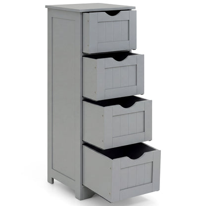 Wooden Free Standing Storage Side Organizer, Gray Floor Cabinets at Gallery Canada