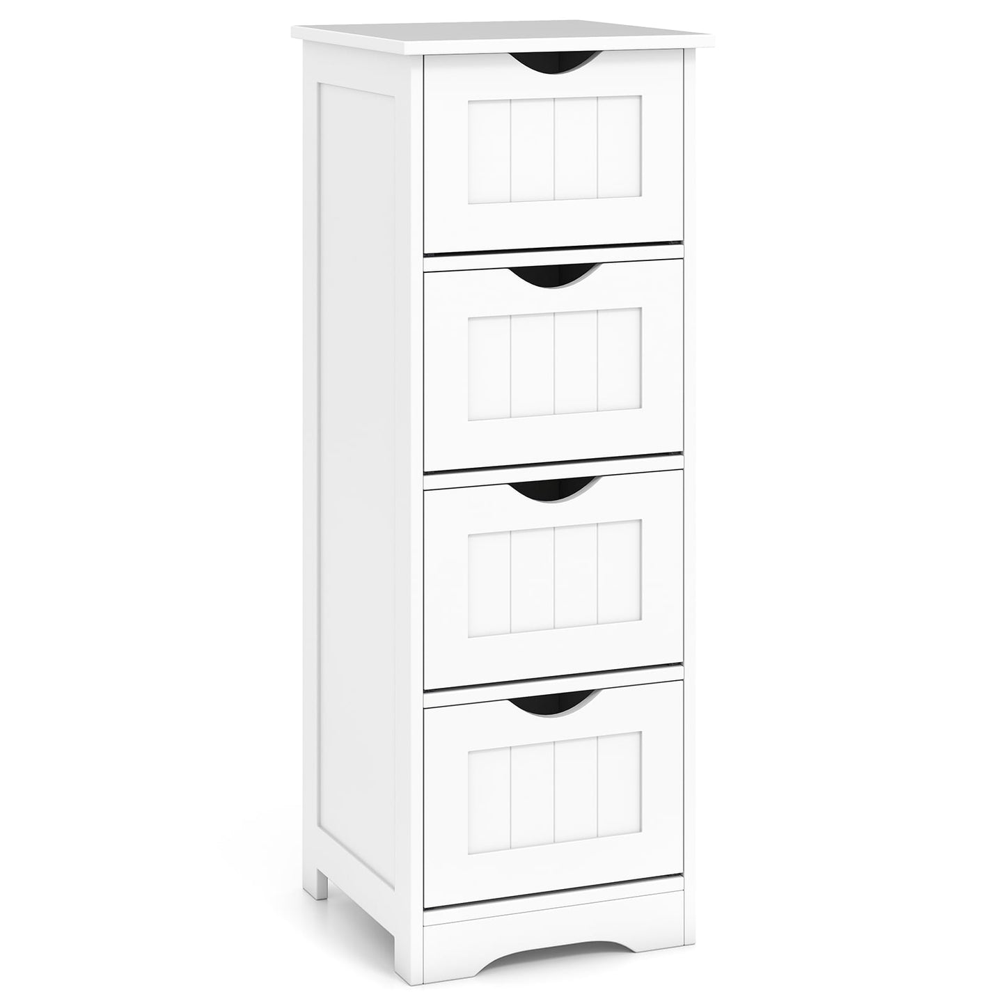 Wooden Free Standing Storage Organizer, White Floor Cabinets at Gallery Canada
