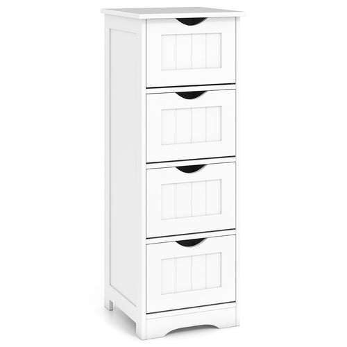 Wooden Free Standing Storage Organizer, White