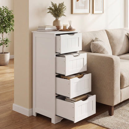 Wooden Free Standing Storage Organizer, White Floor Cabinets at Gallery Canada