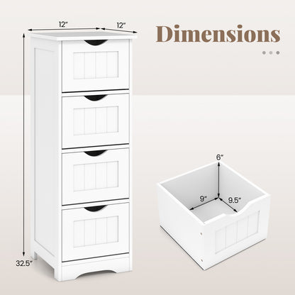 Wooden Free Standing Storage Organizer, White Floor Cabinets at Gallery Canada