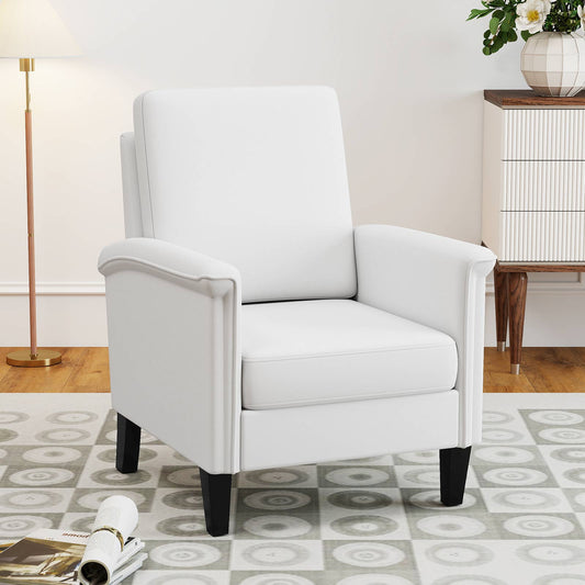 Floral Accent Chair Farmhouse Boho Armchair with Solid Wood Legs and High Back, Beige Sofas & Loveseats Beige at Gallery Canada