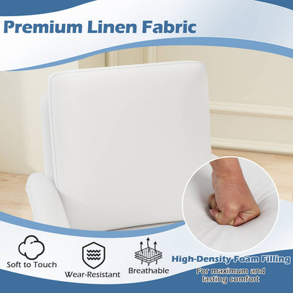 Floral Accent Chair Farmhouse Boho Armchair with Solid Wood Legs and High Back, Beige Sofas & Loveseats at Gallery Canada