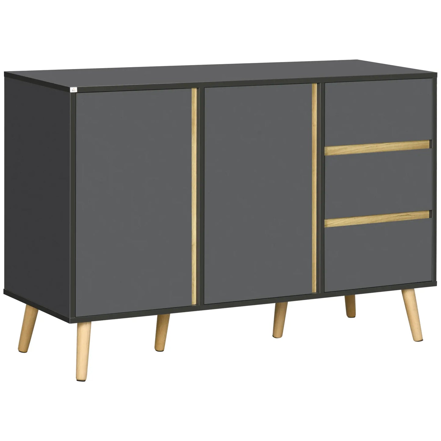 Sideboard Buffet Cabinet, Adjustable Shelves, Dark Grey Bar Cabinets at Gallery Canada