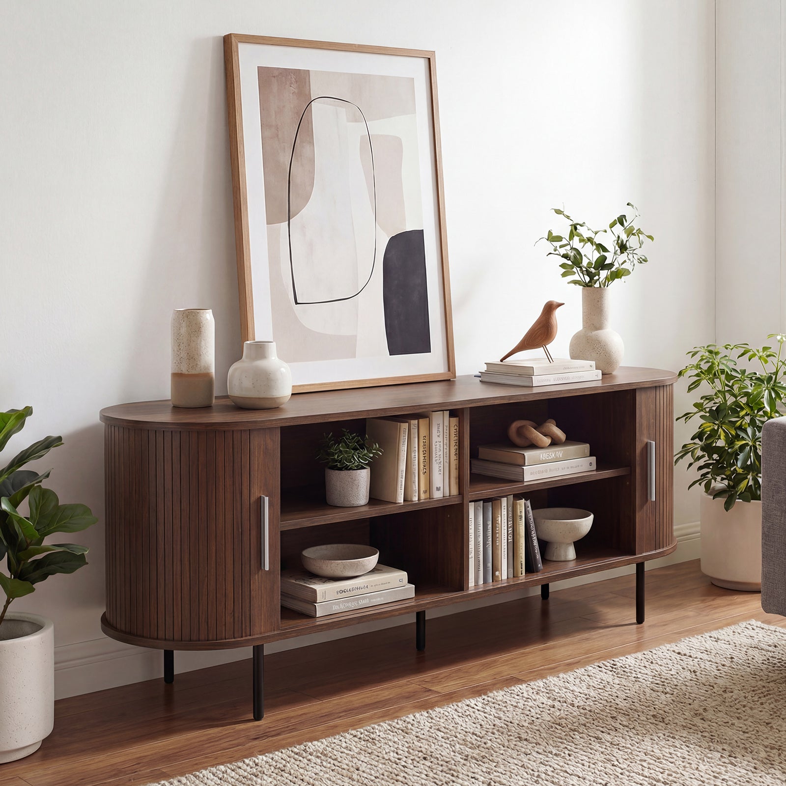 Fluted TV Stand, 60