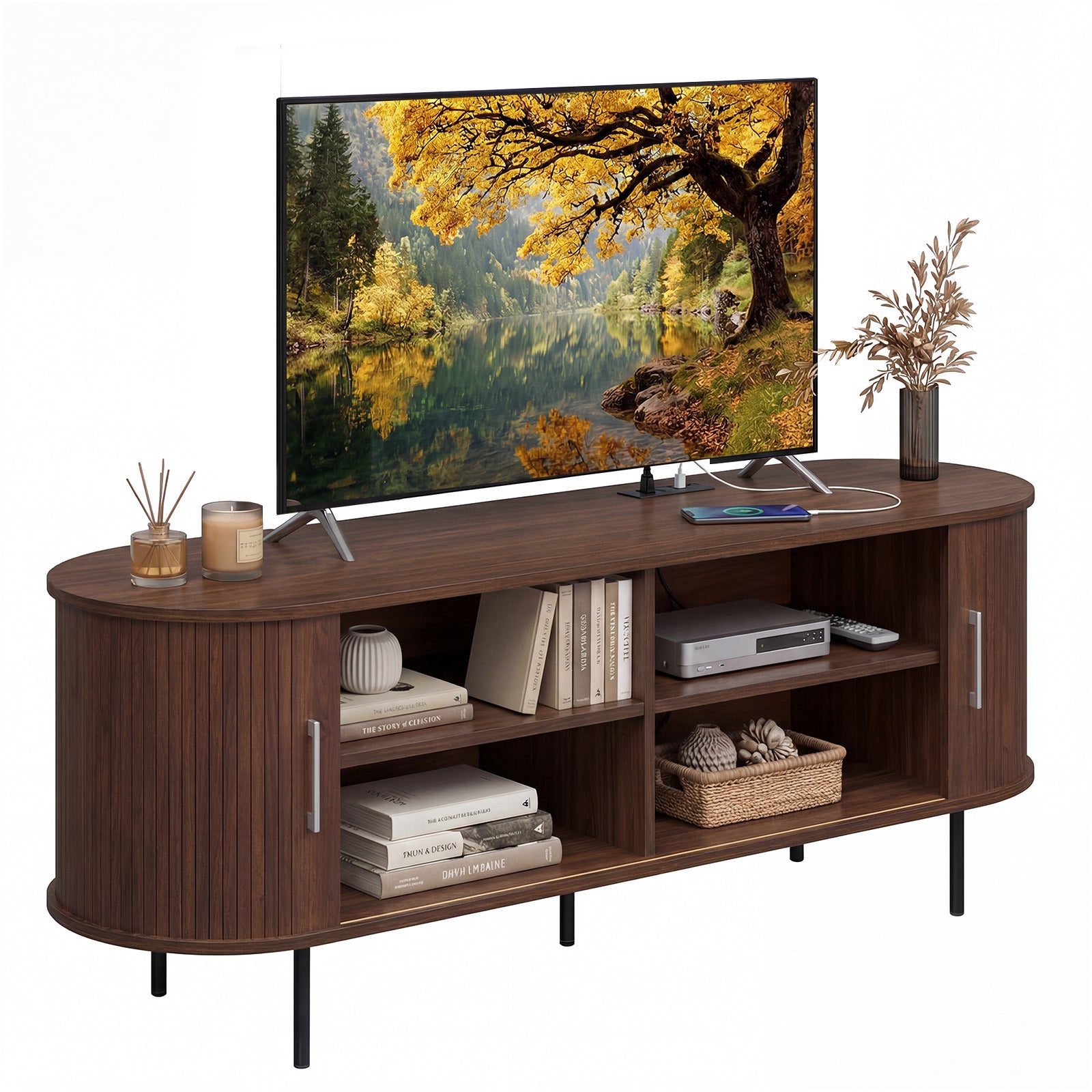 Fluted TV Stand, 60