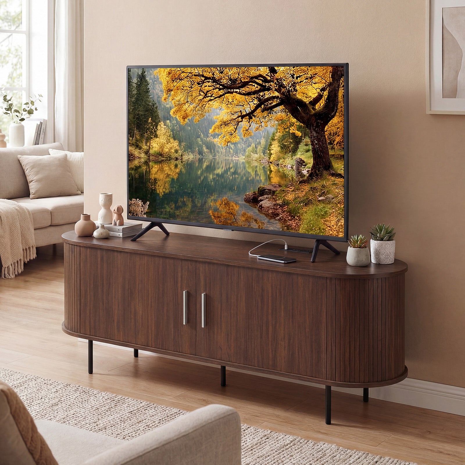 Fluted TV Stand, 60