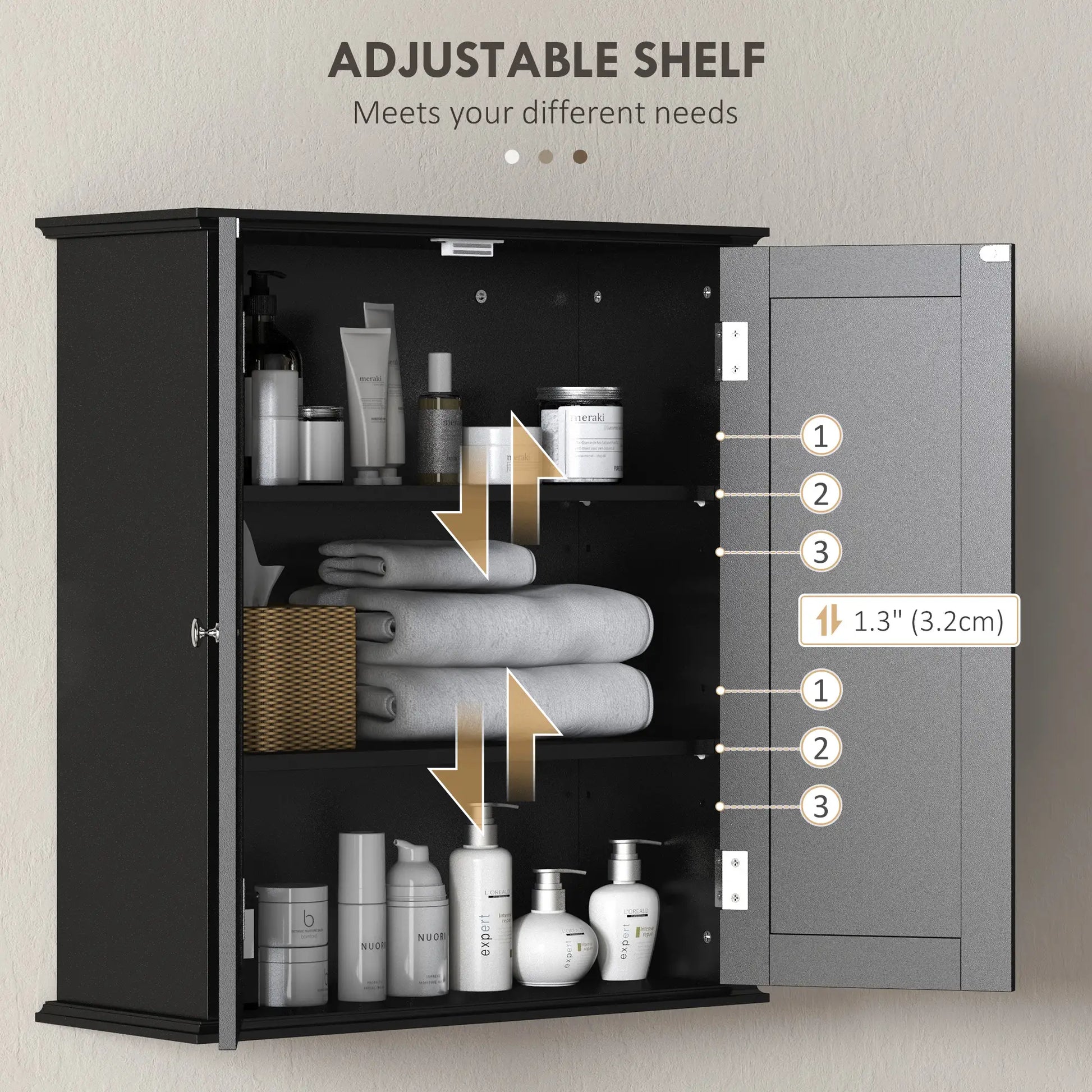 Bathroom Medicine Cabinet, 2 Doors, Adjustable Shelf, Over Toilet Wall Mounted Cabinets at Gallery Canada