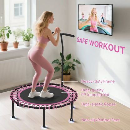 45" Mini Trampoline For Adults, Foldable Fitness Rebounder Trampolines at Gallery Canada