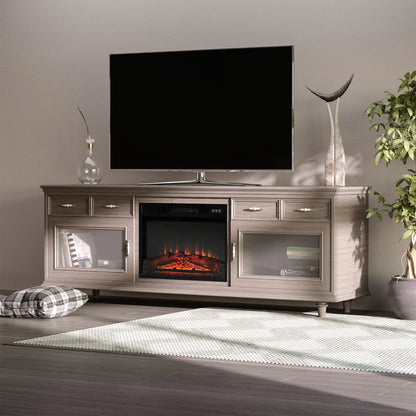 23" Electric Fireplace Insert, Realistic Log Flames, Adjustable Brightness, 1400W, Black Electric Fireplaces at Gallery Canada