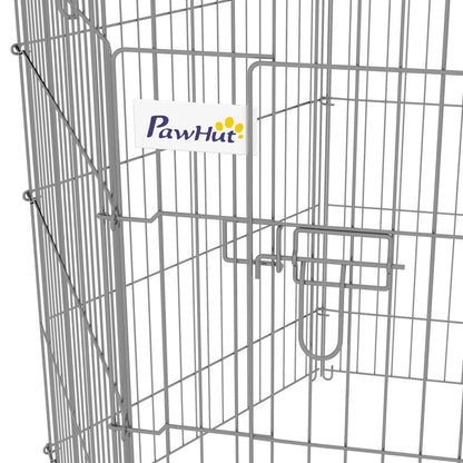 36 Inch 8-Panel Dog Playpen, Foldable Pet Exercise Crate, Black Dog Cages & Crates at Gallery Canada