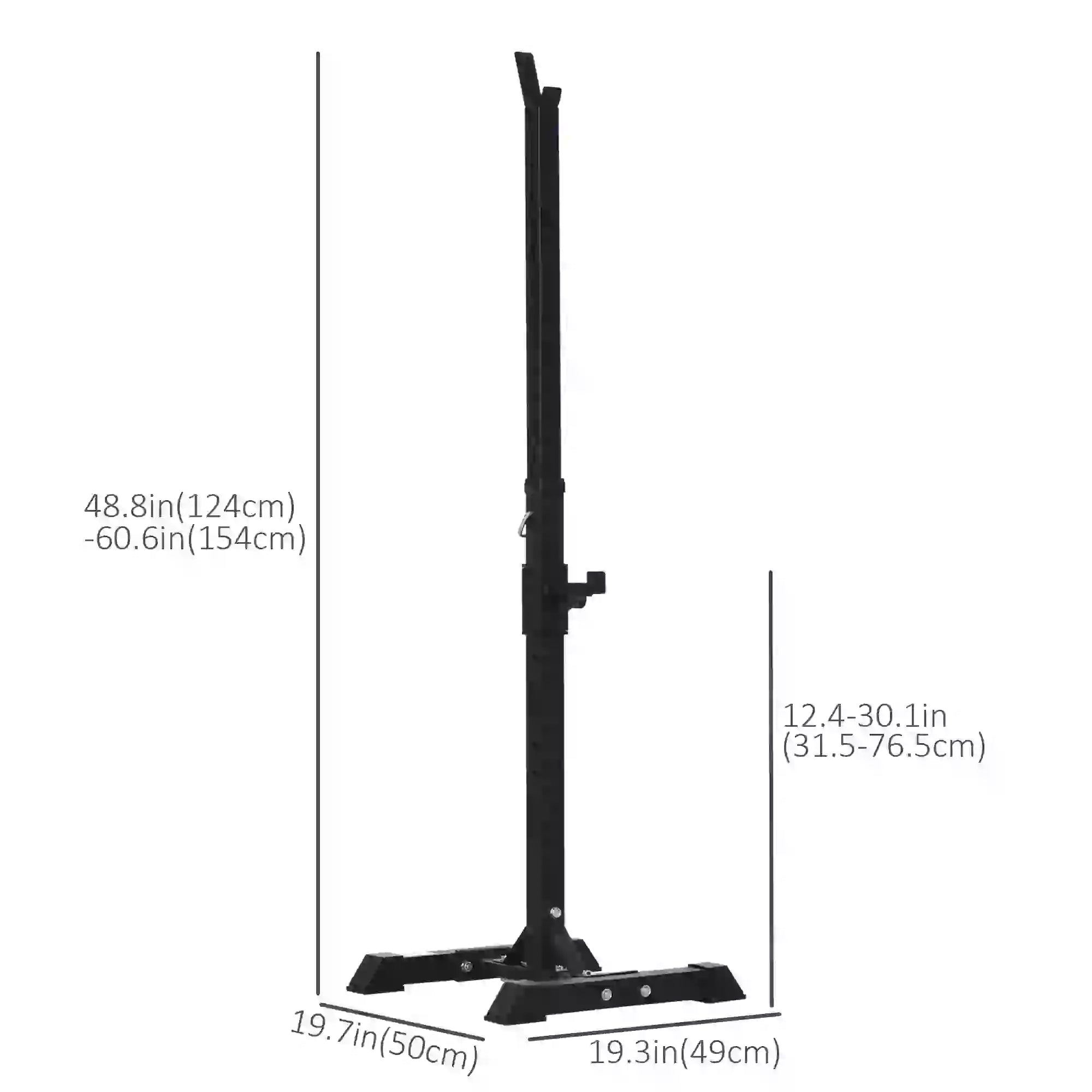 Adjustable Power Squat Stand, 2 Bars Barbell Holder, Black Power Towers at Gallery Canada