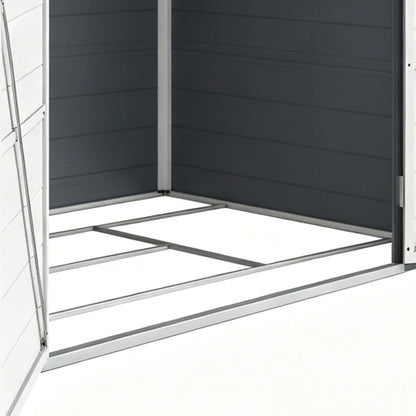 8' x 6' Plastic Garden Storage Shed, Latch Door, Vents, Dark Grey Sheds at Gallery Canada