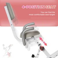 3 in 1 Folding Exercise Bike, Foldable Stationary Bike with 8-Level Magnetic Resistance, Adjustable Seat, Pink Exercise & Stationary Bikes at Gallery Canada