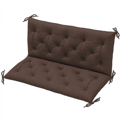 2 Seater Garden Bench Cushion, 47" x 43" x 4", Coffee Patio Chair Cushions at Gallery Canada
