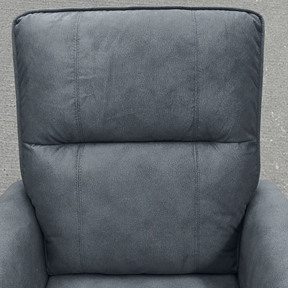 Fabric Recliner Chair, USB Ports, Footrest, Charcoal Grey Sofas & Reclining Chairs at Gallery Canada