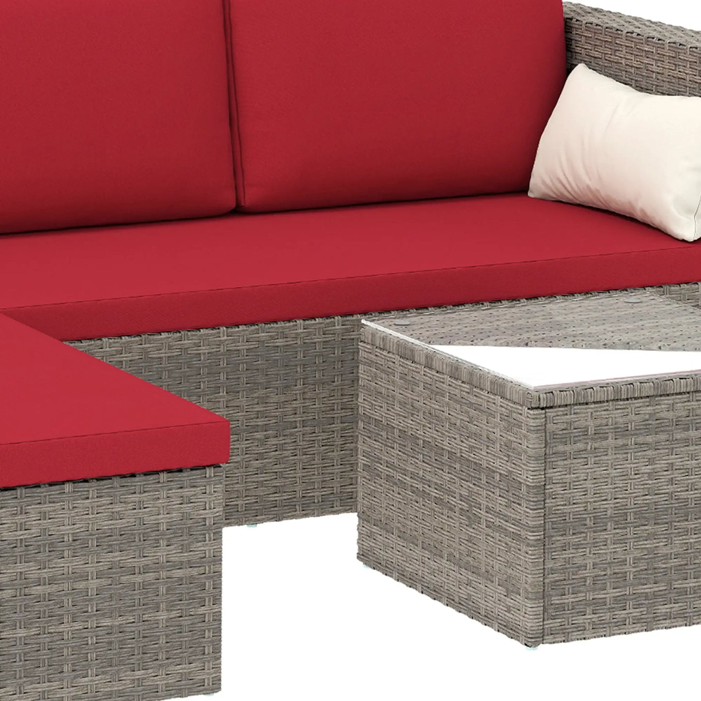 Modern Rattan Sofa Set, 3pcs, Wicker Patio Furniture, Coffee Table Patio Furniture Sets at Gallery Canada