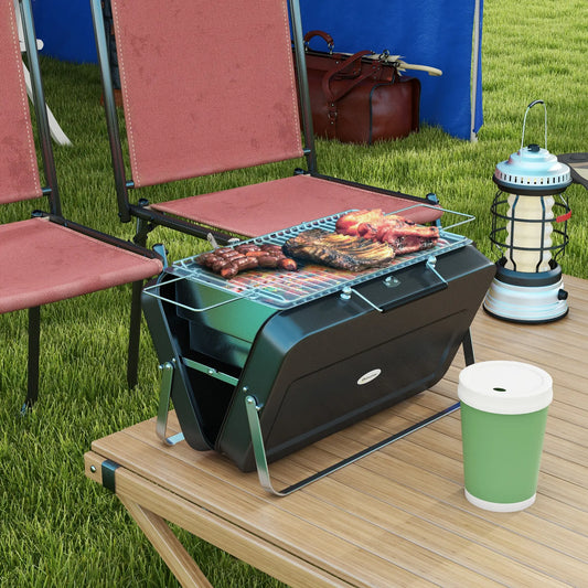 Portable BBQ Grill, Metal, Black Charcoal BBQ Grils Black at Gallery Canada