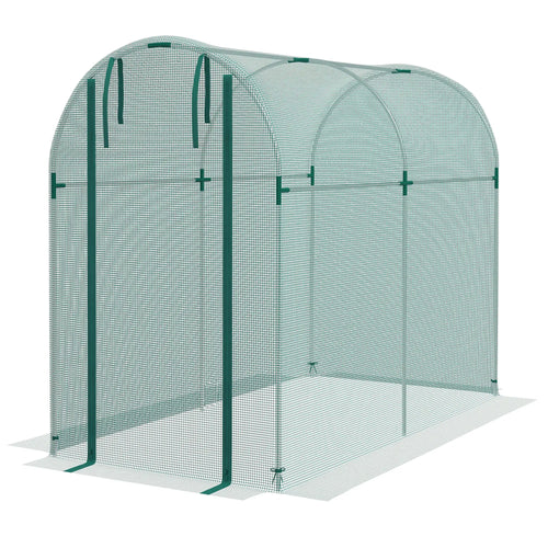 Galvanized Steel Crop Cage, Plant Protection Tent, 4' x 8', Green