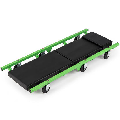 Creeper automobile pliable, roues pivotantes à 360°, 330 livres, vert