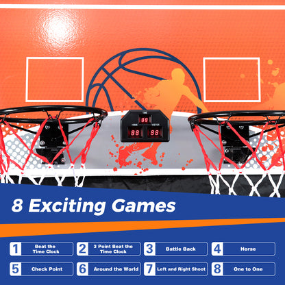 Foldable Basketball Arcade Game Kids Basketball Hoop Machine with 8 Exciting Playing Modes Game Room at Gallery Canada