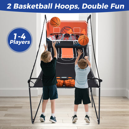 Foldable Basketball Arcade Game Kids Basketball Hoop Machine with 8 Exciting Playing Modes Game Room at Gallery Canada