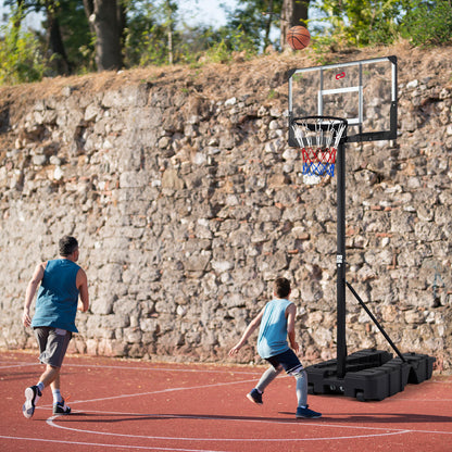 Foldable Basketball Hoop, 7.54-10 Ft Stepless Adjustable, PC Backboard, Black Sport Equipments at Gallery Canada